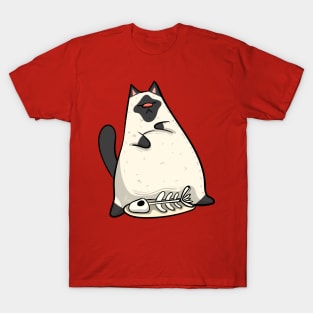 Siamese Lazy Cat T-Shirt